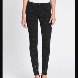Paige Black Verdugo Noir Krystal Skinny Jeans- sz. 26 $279+tax retail *EUC